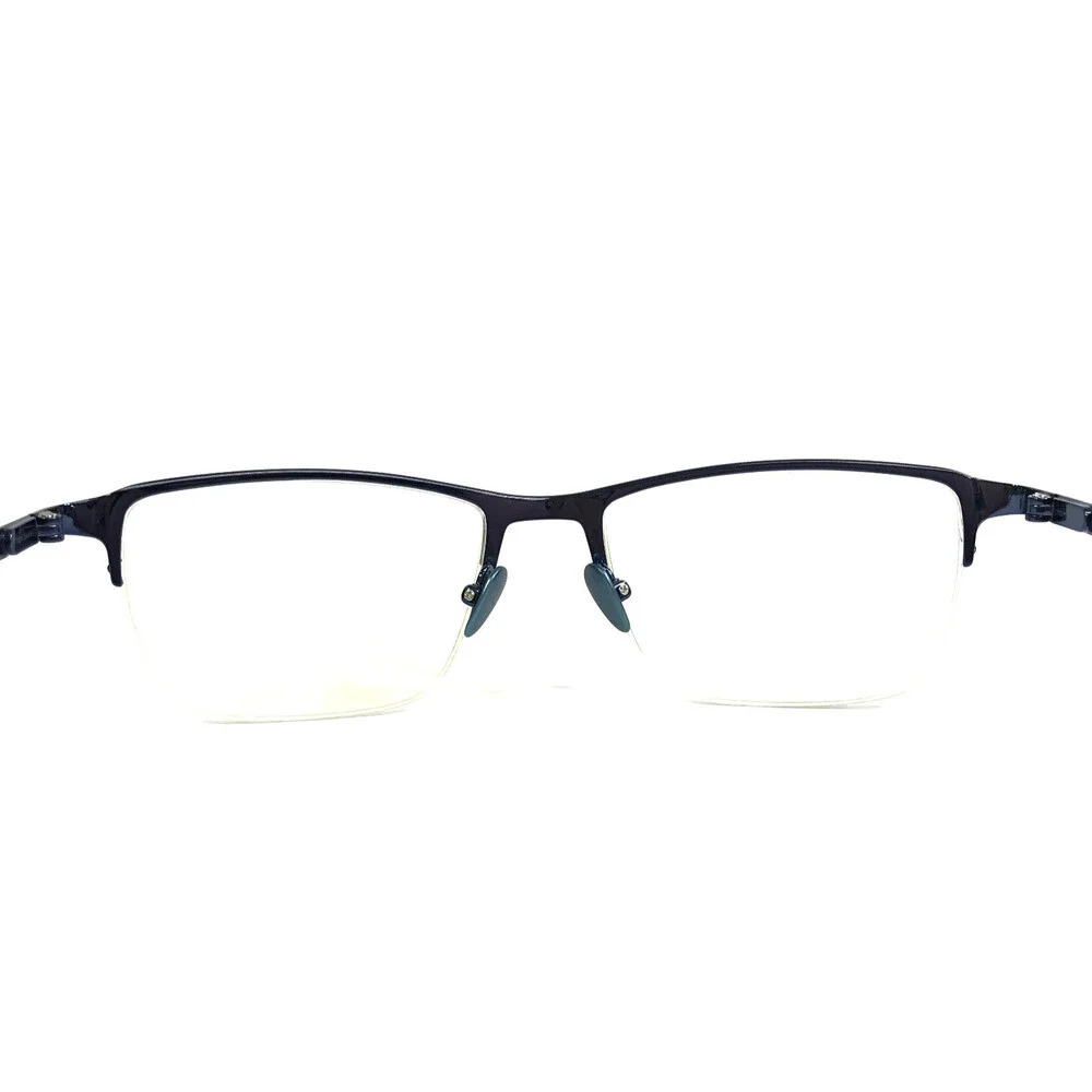 Tom Davies Eyeglasses Frames TD771 Col. 2323 Shiny Ice Blue Half Rim 53-18-135